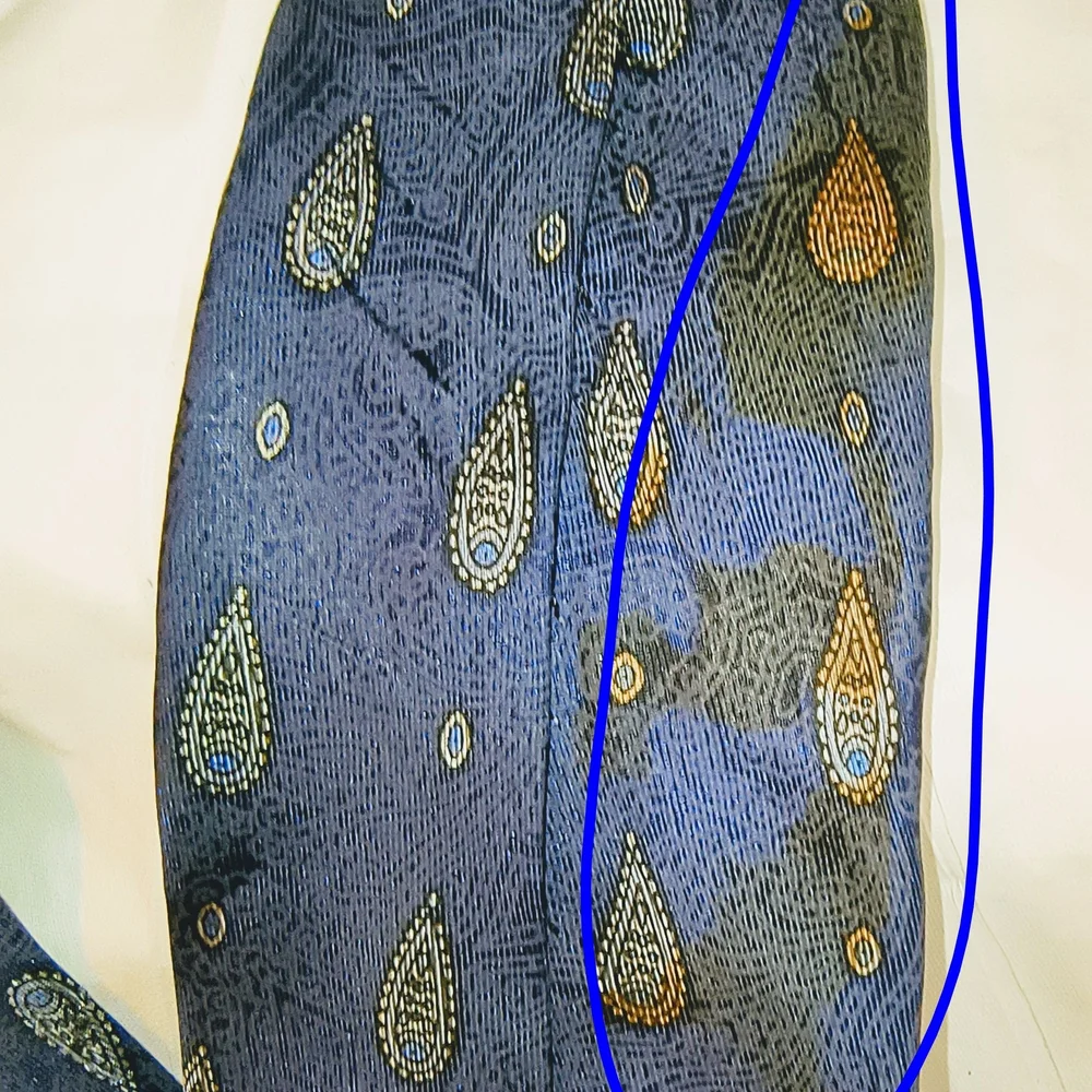 BALMAIN - 2 Pierre Balmain Blue Italian Silk Ties with Paisley & Floral Patterns